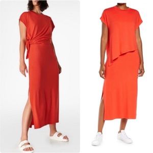 Sweaty Betty mellow midi jersey knit dress NWT